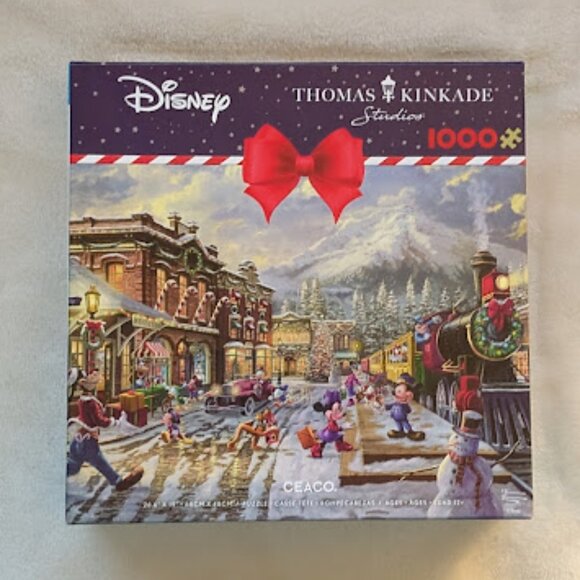DISNEY THOMAS KINKADE STUDIO 1000 Puzzle 41044 CEACO + Poster - Picture 1 of 7